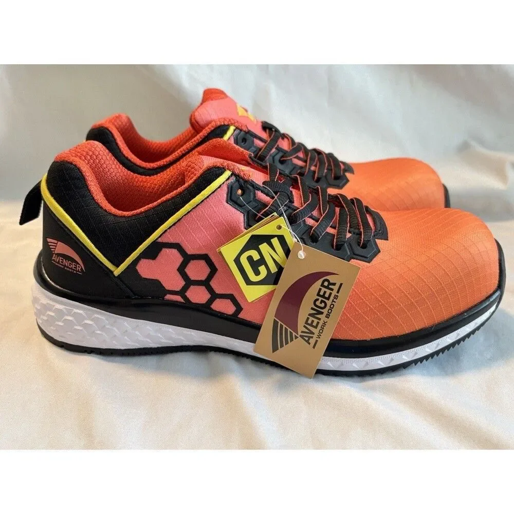 Avenger Women's Sz 7.5 A1891 Fusion EH Work Safety Boots / Sneaker Orange